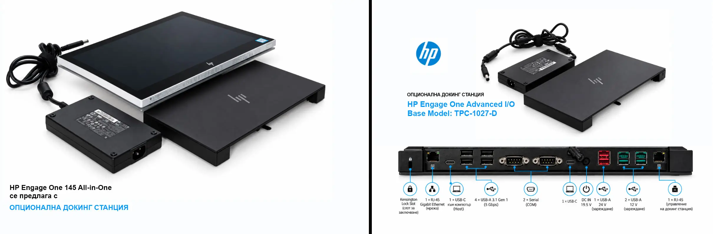 HP Engage One Advanced I/O Base (TPC-1027-D)