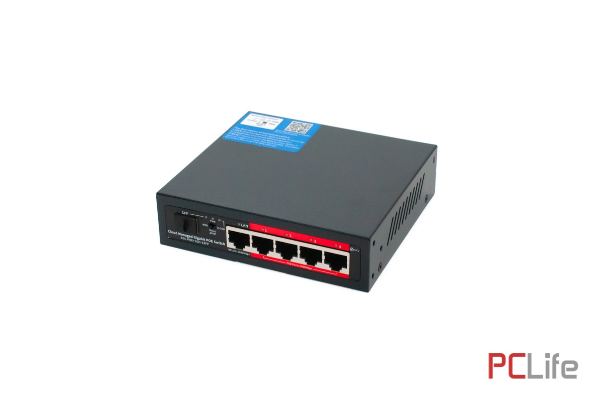 Управляем POE SWITCH SV-POE04-M | SisView | SV-POE04-M | 4 PORT 10/100 , 2 PORT UP LINK 10/100 , 1 SFP | 12 МЕСЕЦА - POE комутатори и суичове за видеонаблюдение