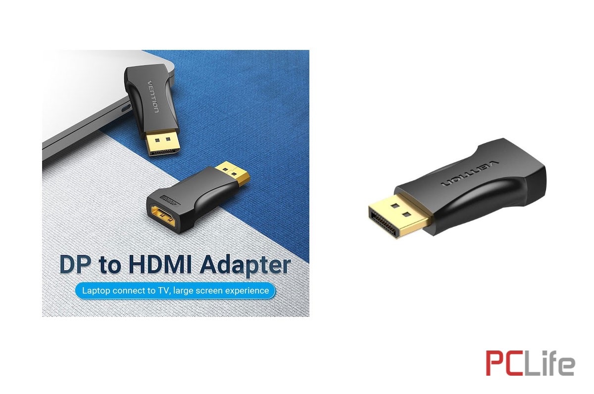Преходник DisplayPort Male към HDMI Female VENTION HBOB0, Full HD 1080p@60Hz, Черен | VENTION | HBOB0 | HDMI-DP | НОВО | 24 МЕСЕЦА - Кабели за компютри, сървъри и монитори, втора ръка