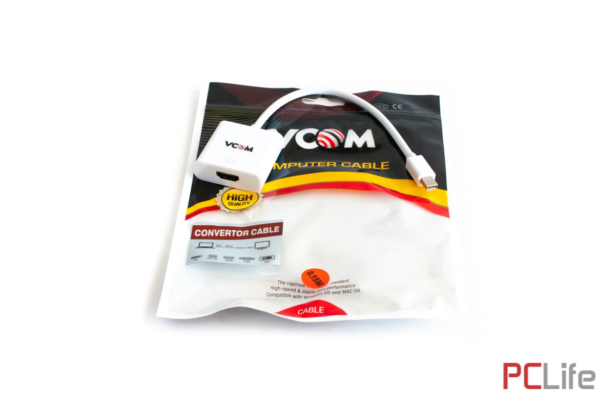Преходник mini DisplayPort към HDMI | VCOM | VCOM | CG611-0.15 | mini DisplayPort M / HDMI F | 0.15m | НОВО - Кабели за компютри, сървъри и монитори, втора ръка