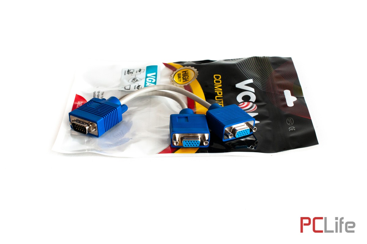 Преходник VGA M SPLITTER 2xVGA F VCOM CG021-0.2 | VCOM | CG021-0.2 | 1920x1200 | VGA M x 2 VGA F | НОВО - Кабели за компютри, сървъри и монитори, втора ръка