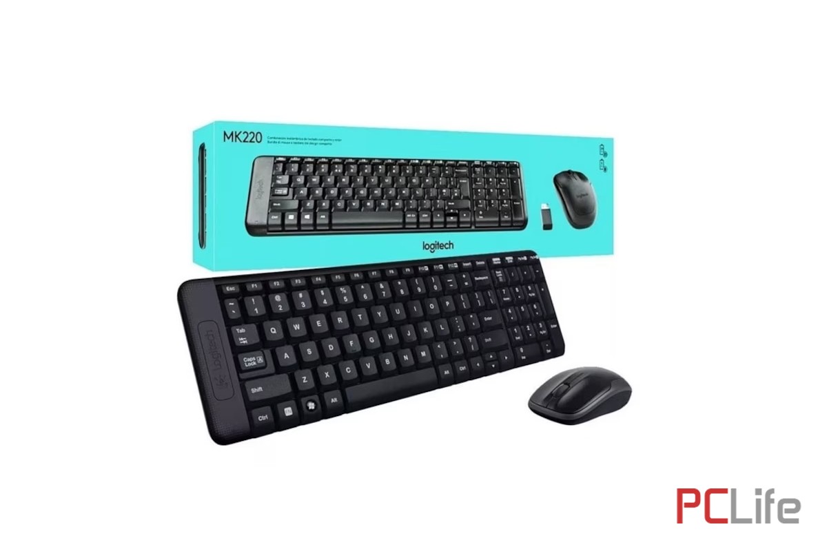 Безжична клавиатура и мишка LOGITEC MK220 QWERTY US | LOGITECH | MK220 | USB Wireless 2.4G | НОВО - Клавиатури и мишки втора ръка и нови