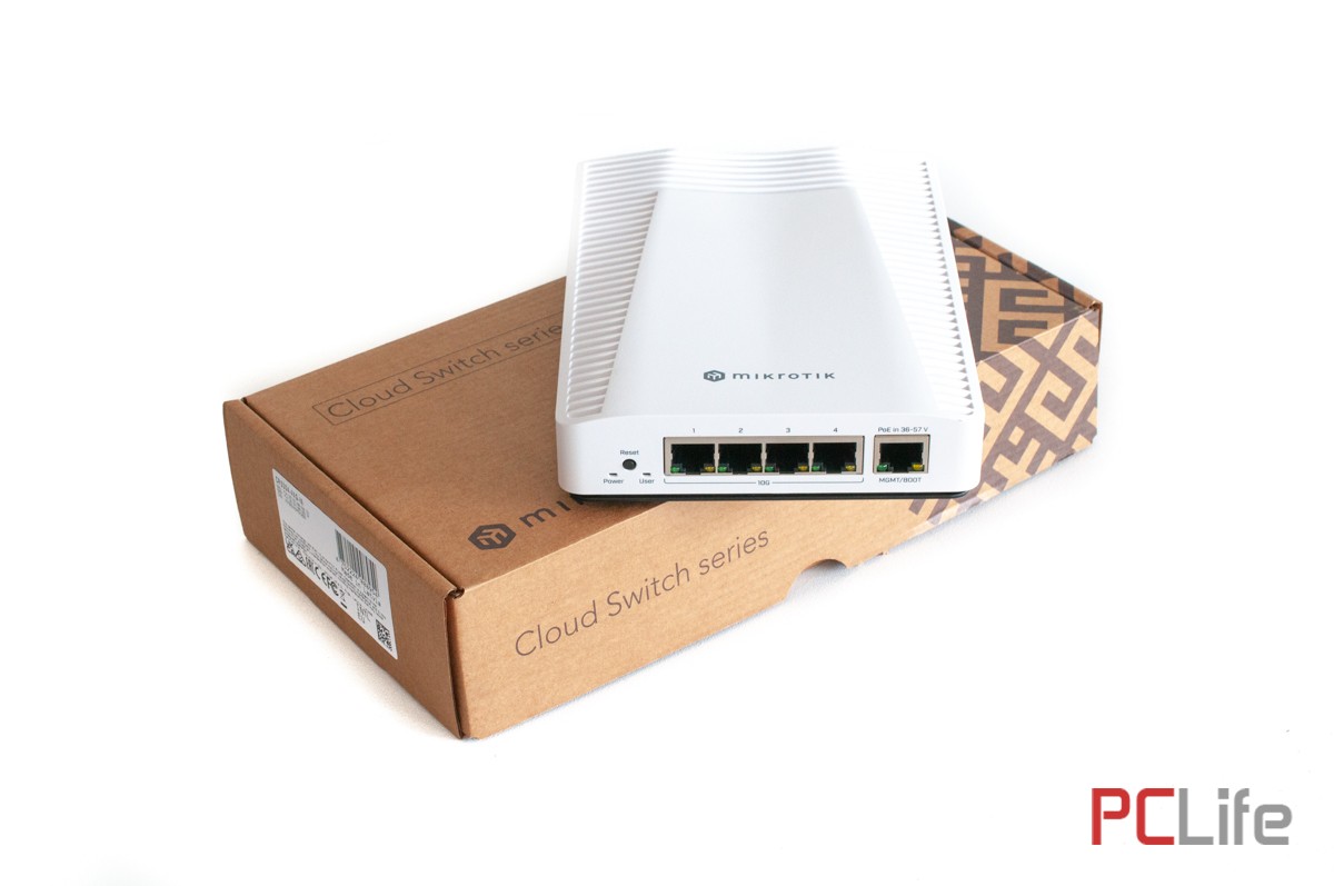 Switch MikroTik CRS304-4XG-IN | 1x RJ45 1000Mb/s, 4x 10G RJ45, RouterOS v7 | 4 PORT 1G/2.5G/5G/10G  , 1 PORT 10/100/1000 (1 PoE in) | 98DX2528 - 1200 MHz | 512 MB | LAN 10/100/1000 , 2.5G | RouterOS v7 license 5 - MikroTik рутери, суичове Микротик