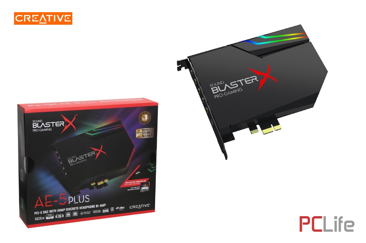 Звукова карта CREATIVE Sound Blaster X AE-5 PLUS | Open box | st.A | CREATIVE | Sound BlasterX AE-5 Plus | 12 МЕСЕЦА - Creative безжични слушалки, говорители/тонколони/саундбари, звукови карти