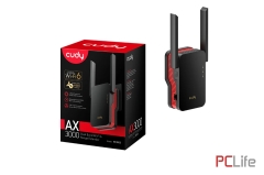 CUDY AX3000 Wi-Fi 6 Mesh Extender – Двубандов Wi-Fi 6 разширител, Wi-Fi 6 ретранслатор с покритие до 278 кв.м и 70 устройства, 802.11ax, 160MHz, MU-MIMO, Beamforming, OFDMA, WPA3 | CUDY - Мрежово оборудване – Рутери, суичове, аксесоари | PCLife