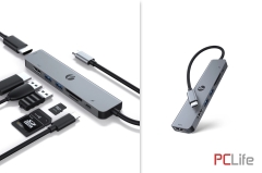 VCom Docking Station Type-C 7-in-1 - CUE39 - PD3.0 100W | VCOM | CUE39 | USB TYPE C / 2xHDMI+2xUSB3.0+USB-C+PD100W+SD/TF2.0 | 12 МЕСЕЦА - Кабели за компютри, сървъри и монитори, втора ръка
