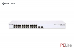 Switch MikroTik CRS326-24G-2S+RM | 24x RJ45 1000Mb/s, 2x SFP+ | RouterOS L5 | ARM 98DX3236 - 800 MHz | 512 MB | LAN 10/100/1000 | 24 PORT 10/100/1000 , 2 PORT SFP | RouterOS / SwitchOS license 5 - MikroTik рутери, суичове Микротик