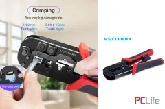 Клещи за кримпване Vention KEAB0, RJ45 / RJ12 / RJ11, рязане и оголване на кабели | VENTION | KEAB0 | Body Material - High Carbon Steel | 24 МЕСЕЦА - Мрежово оборудване – Рутери, суичове, аксесоари | PCLife