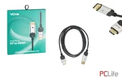 Кабел DisplayPort към HDMI VCOM CG608M 1.8m, 4K 2160p @ 60Hz, 18 Gb/s, DP M към HDMI M, Нов