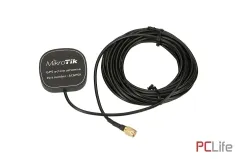 MikroTik ACGPSA – активна GPS антена на 1575.42 MHz с 26 dB усилване, SMA конектор, 5 m RG-174/U кабел и IP67 защита. Вносител: PCLife.
